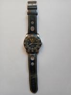 Montre homme Poséidon, Handtassen en Accessoires, Horloges | Heren, Leer, Staal, Polshorloge, Zo goed als nieuw