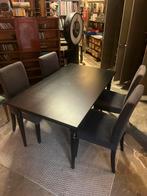 Uitschuifbare IKEA tafel + 6 stoelen, Huis en Inrichting, Tafels | Eettafels, Ophalen