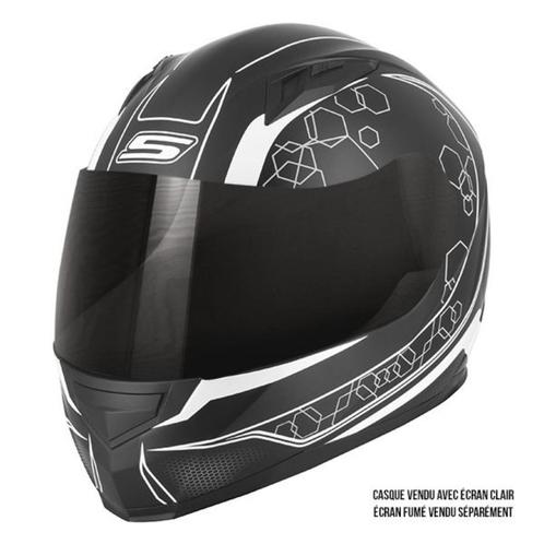 S-Line — S448 zwart-wit grafische integraalhelm, Motoren, Kleding | Motorhelmen, Integraalhelm, Nieuw met kaartje, Verzenden
