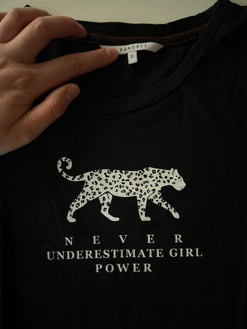 Xandres t-shirt zwart tijger/noir tigre - small, Kleding | Dames, T-shirts, Gedragen, Maat 36 (S), Zwart, Korte mouw, Ophalen of Verzenden
