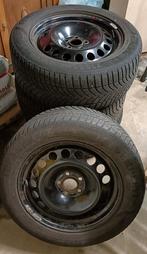 4 jantes acier +pneus hiver semperit grip 3  235/55 R17 V XL, Pneus hiver, Véhicule de tourisme, Utilisé, Pneu(s)