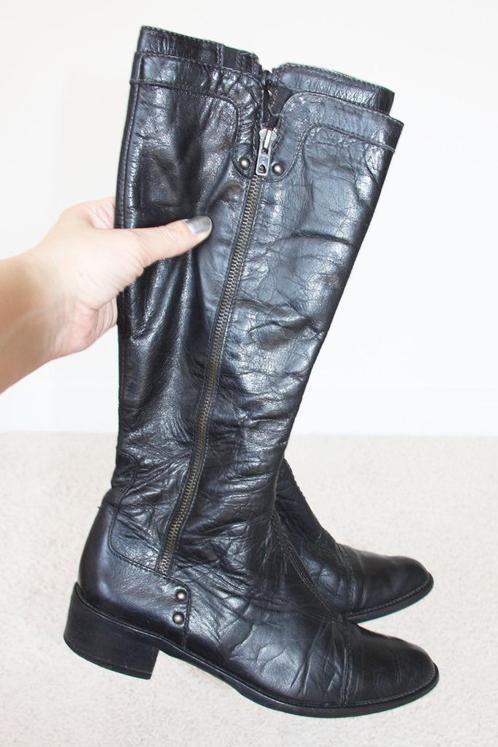 Mooie Leren Lavorazione Artigiana Laarzen s2 (Maat 38) €35,-, Kleding | Dames, Schoenen, Zo goed als nieuw, Hoge laarzen, Zwart