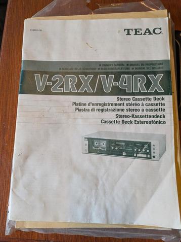 originele handleiding teac v-2rx/v-4rx beschikbaar voor biedingen