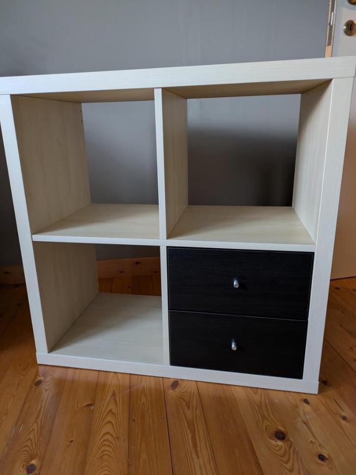 IKEA kast kallax met inzet lades, Huis en Inrichting, Kasten | Wandmeubels, Zo goed als nieuw, Minder dan 100 cm, Minder dan 150 cm