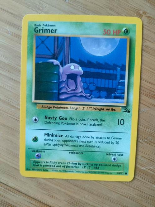 carte Pokemon tadmorv, grimer, 1999, 48/62, Hobby & Loisirs créatifs, Jeux de cartes à collectionner | Pokémon, Utilisé, Enlèvement