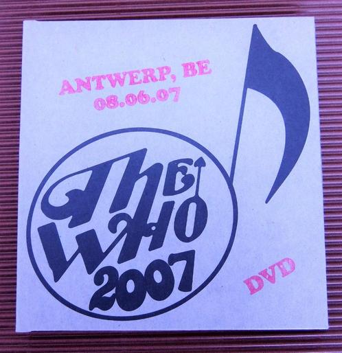 DVD THE WHO WORLD TOUR 2007 ANTWERPEN, CD & DVD, DVD | Musique & Concerts, Comme neuf, Musique et Concerts, Tous les âges, Enlèvement ou Envoi
