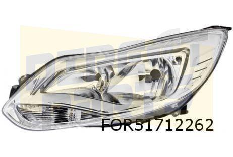 Ford Focus III (3/11-1/15) koplamp Rechts (chome / alu. inle, Auto-onderdelen, Verlichting, Ford, Nieuw, Verzenden