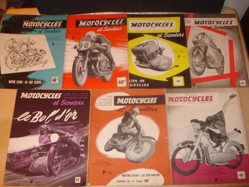 MOTOCYCLES Lot N°1 de 7 Anciennes Revues 1954, Livres, Motos, Utilisé, Général, Enlèvement ou Envoi