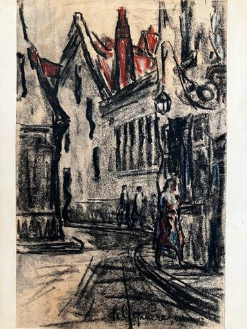 Houtskooltekening Aloys de Lignière (1891-1963), Enlèvement ou Envoi