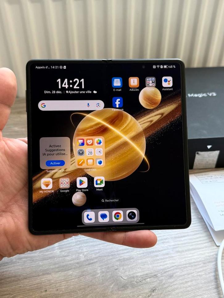 Honor Magic V3 512GB Black NEUF!! Vd/éch, Télécoms, Téléphonie mobile | Marques Autre, Neuf, Sans abonnement, Autres modèles, Enlèvement