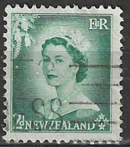 Nieuw Zeeland 1956/1959 - Yvert 354 - Elisabeth II (ST), Timbres & Monnaies, Timbres | Océanie, Affranchi, Envoi