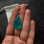 Oorbellen verguld met tous 14k natuurlijke steen, Handtassen en Accessoires, Oorbellen, Met kristal, Hangers, Nieuw, Ophalen of Verzenden