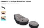 INTEX ultra lounge stoel en poef, Tuin en Terras, Ophalen of Verzenden, Zo goed als nieuw, Overige typen