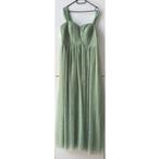 Robe demoiselle d’honneur vert sauge, Vert, Barboni, Taille 42/44 (L), Sous le genou