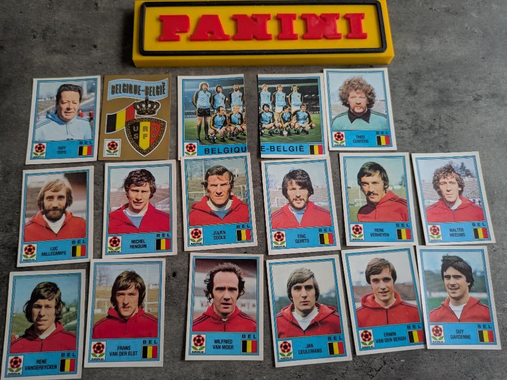 PANINI VOETBAL STICKERS EUROPA 80 BELGIE  17x zeldzaam, Hobby en Vrije tijd, Verzenden, Nieuw