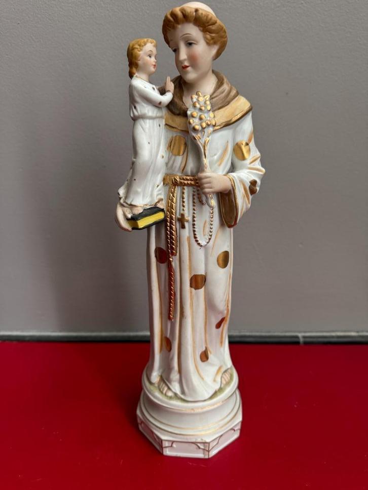 Beeld  "San Antonio" van Padua  -  34cm - porselein, Antiek en Kunst, Antiek | Religieuze voorwerpen, Ophalen of Verzenden
