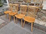 Set van 4 houten stoelen van Baumann, 1960, Ophalen, France, Gebruikt, Bruin