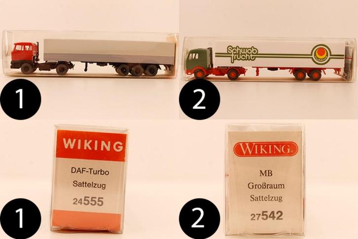 Wiking Vrachtwagens - 45 stuks - 1/87 HO, Hobby en Vrije tijd, Modelauto's | 1:87, Zo goed als nieuw, Bus of Vrachtwagen, Wiking