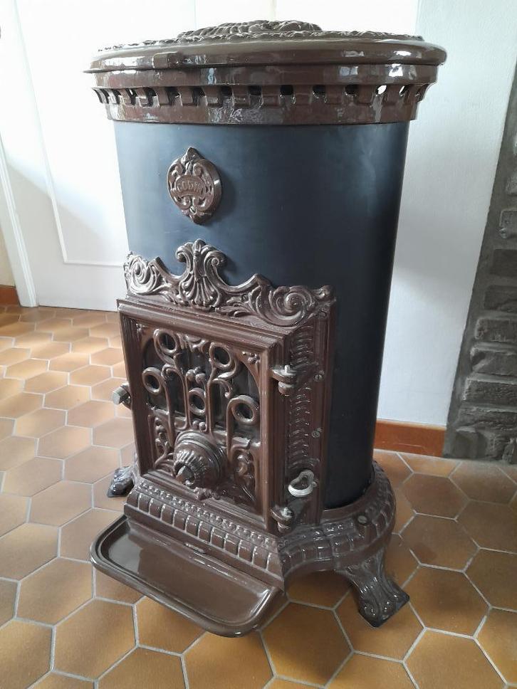 Godin kachel allesbrander hout/kolen, Huis en Inrichting, Kachels, Gebruikt, Allesbrander, Hout, Ophalen