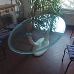 Prachtige glazen designtafel, Ophalen, Gebruikt, Glas, 50 tot 75 cm