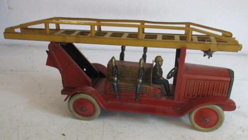 vintage blikken tin toy brandweerwagen Jep France, Antiek en Kunst, Antiek | Speelgoed, Verzenden