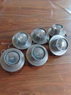 6 inbouwspots, Huis en Inrichting, Lampen | Spots, Ophalen, Gebruikt, Metaal of Aluminium, Plafondspot of Wandspot