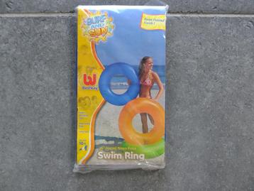 Bouée bleue et matelas gonflable pour piscine, sous blister