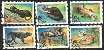 6 Postzegels Madagaskar 1994 Roofdieren beschikbaar voor biedingen