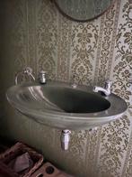 Retro spoelbak, muntgroen, Huis en Inrichting, Badkamer | Badkamermeubels, Ophalen, Gebruikt