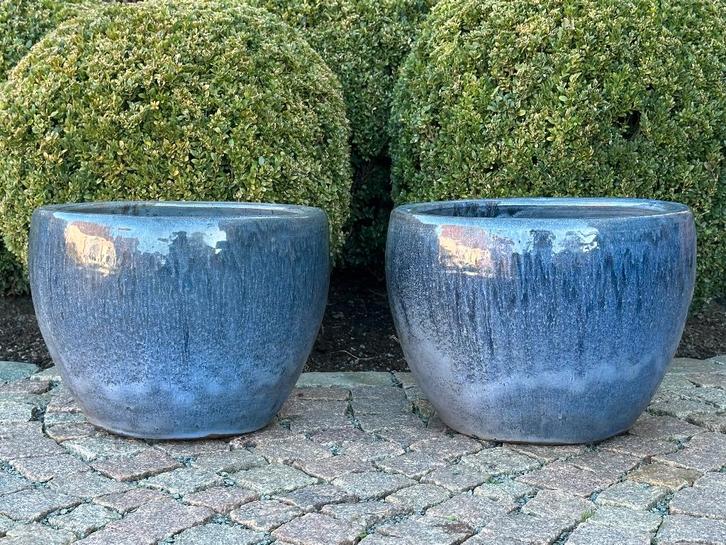 geglazuurde terracotta potten - diam. 36 cm - vorstbestendig, Tuin en Terras, Bloempotten, Terracotta, Ophalen