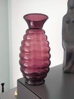Art Deco stijl jaren 40 vaas Belgisch glas Doyen paars, Antiquités & Art, Enlèvement ou Envoi