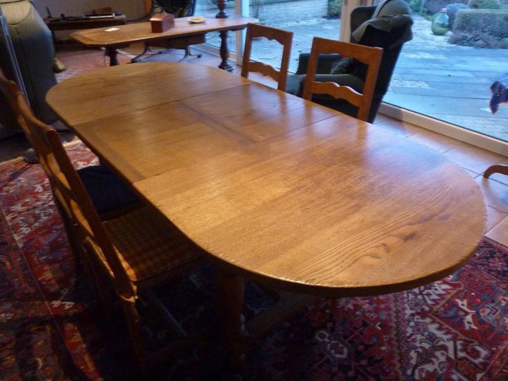 Table en chêne, Huis en Inrichting, Tafels | Eettafels, Gebruikt, 50 tot 100 cm, 200 cm of meer, Vijf personen of meer, Overige vormen