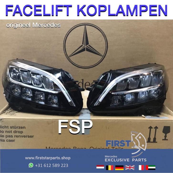 W205 LED High Performance 2020 Facelift koplampen set origin, Auto-onderdelen, Verlichting, Mercedes-Benz, Gebruikt, Ophalen of Verzenden
