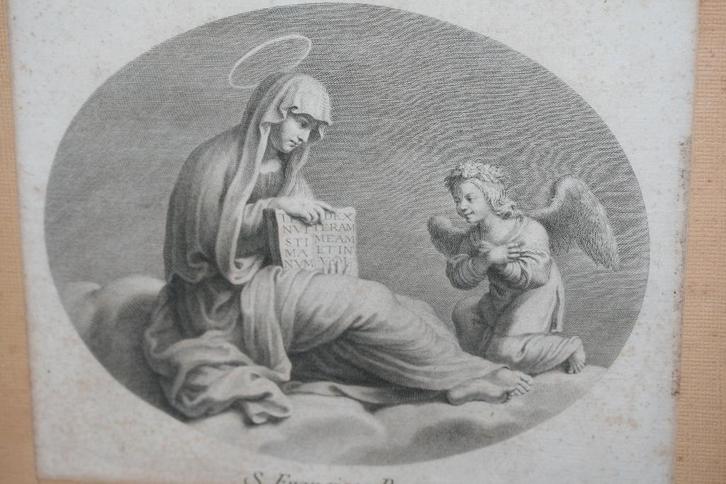 Gravure 18de eeuw - S. Francisca Romana, Antiek en Kunst, Kunst | Etsen en Gravures, Ophalen of Verzenden