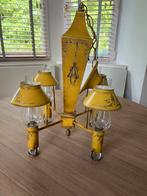 Hanglamp van plaatstaal en bijpassende wandlamp, Ophalen, Zo goed als nieuw, Glas