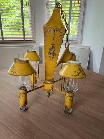 Hanglamp van plaatstaal en bijpassende wandlamp beschikbaar voor biedingen