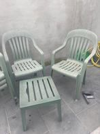 Chaises et table de jardin, Jardin & Terrasse, Plastique, Utilisé, Enlèvement ou Envoi