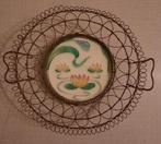 Vintage Duits wandbord/mandje - deco metalen draadwerk, Ophalen