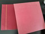 album de timbres rouge à feuilles mobiles + étui - 24 pages, Enlèvement ou Envoi, Album de collection
