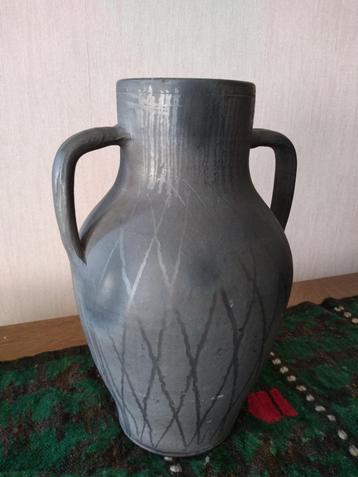 kruik grijs vaas steen h37cm halsbreedte 12cm/diam moederdag beschikbaar voor biedingen
