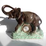 Art deco klok olifant, Ophalen of Verzenden