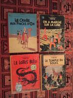 Hergé: 4 Franstalige uitgaven, Boeken, Stripverhalen, Gelezen, Ophalen of Verzenden, Meerdere stripboeken, Herge