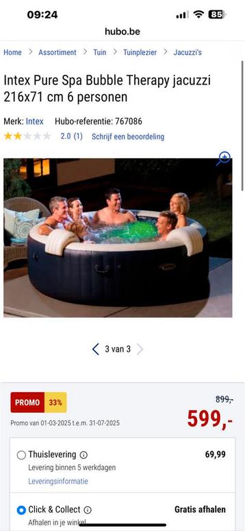 intex jacuzzi te koop 6 personen, aankoopbewijs aanwezig, Tuin en Terras, Ophalen