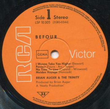 Brian Auger & The Trinity – Befour  beschikbaar voor biedingen