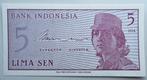 Indonesië 5 Sen 1964, Postzegels en Munten, Bankbiljetten | Azië, Verzenden
