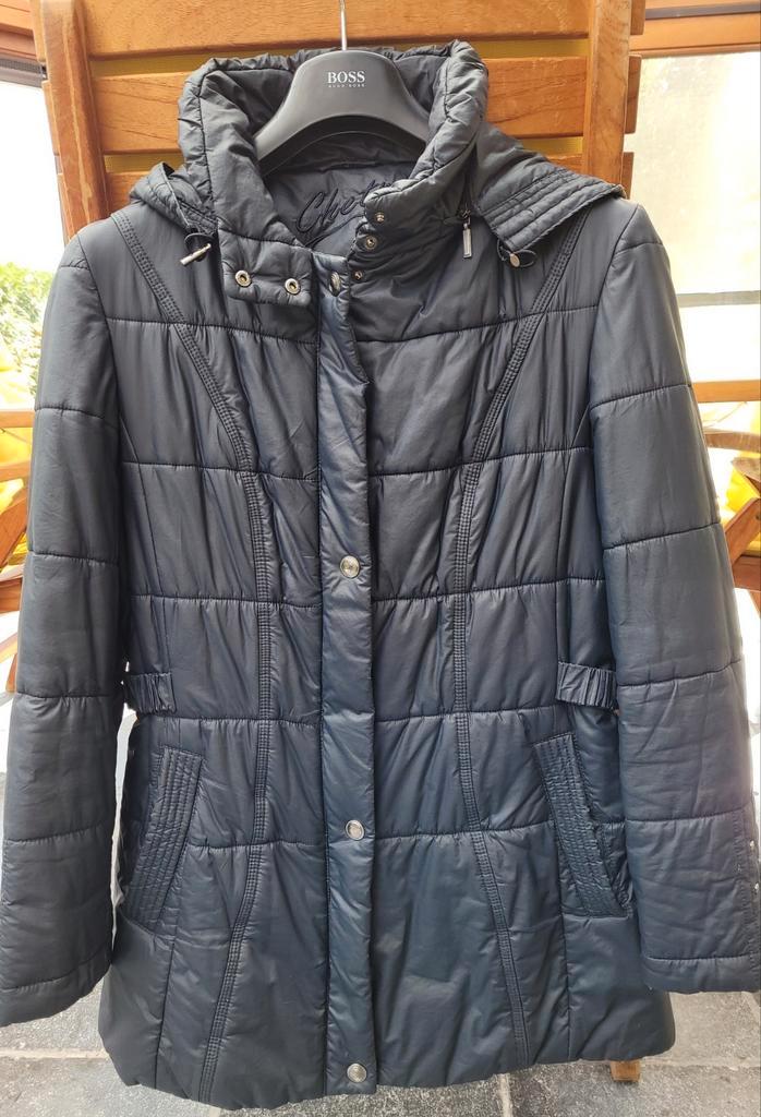 Zeer mooie damesparka merk Chetpa Quality, 40, Kleding | Dames, Jassen | Winter, Zo goed als nieuw, Maat 38/40 (M), Zwart, Ophalen of Verzenden