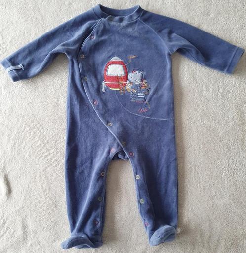 Pyjama grenouillère en velours bleu - T68 (6mois) - Noukie’s, Enfants & Bébés, Vêtements de bébé | Taille 68, Comme neuf, Garçon ou Fille