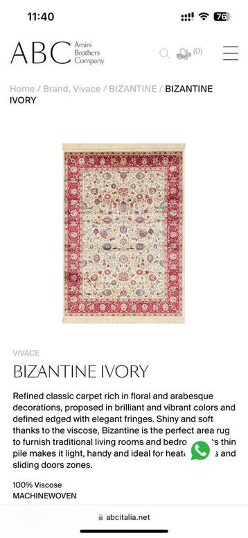 Tapijt Vivace - Byzantine Ivory 190x140 beschikbaar voor biedingen