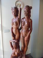 Antiek Groot Beeld Bali Azie hout Sexy Mancave H= 168 cm, Enlèvement