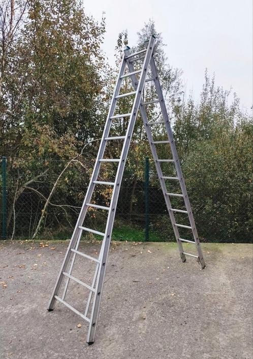 2delige ladders, Doe-het-zelf en Bouw, Ladders en Trappen, Zo goed als nieuw, Ladder, Ophalen of Verzenden